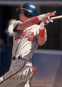 Chipper Jones 1996 Fleer Checklists #3 Atlanta Braves FREE SHIPPING AutographDen - Picture 1 of 2