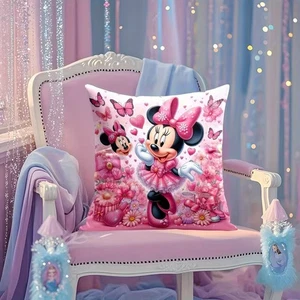 Copricuscino 18"x18" Minnie Mouse Lancio Decorazione Casa Regalo Vacanze - Foto 1 di 3