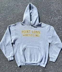Vintage Herren Russell Athletics grau Hoodie Y2K L School Point Loma Wrestling - Bild 1 von 7