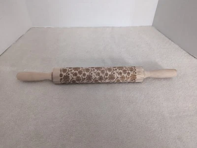 Embossed Flowers Theme 17" Rolling Pin - Image 1 of 2