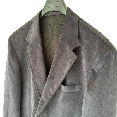 Blazer de pana azul marino 48L de lacrosse para hombre abrigo deportivo elástico Preppy Academia usado en excelente estado Foto 1 de 4