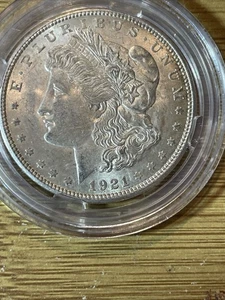 Pair Of Silver Dollars 90% Silver a 1921-S Morgan AU & a 1923-S Peace Dollar XF - Picture 1 of 5