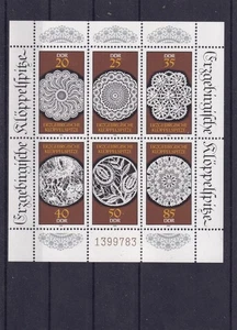 RDA MNH ** 3215-20 hoja Erzgebirge encaje - Imagen 1 de 1