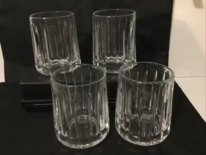 Juego de 4 ~ Vasos de WHISKY de Cristal Cortado Vasos de Bola Baja Antiguos BAR - Imagen 1 de 7