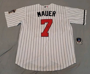 Joe Mauer signed autographed Minnesota Twins custom jersey Beckett BAS COA HOF - Picture 1 of 8