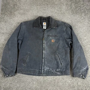 VINTAGE Carhartt J97 PTL Detroit Giacca Uomo Extra Large Alta Blu Petrolio Sbiadito - Foto 1 di 18