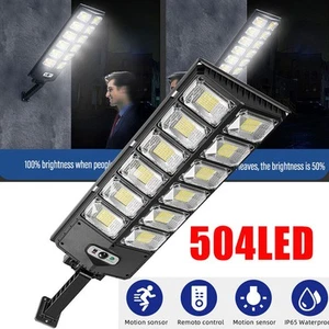 Outdoor 504LED Commercial LED Solar Street Light Motion Sensor Wall Street Yard - Picture 1 of 23
