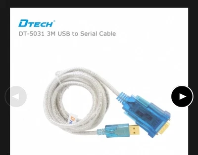 DTECH USB to RS232  Serial Cable with PL2303 chipset + user manual NIP - Image 1 of 4