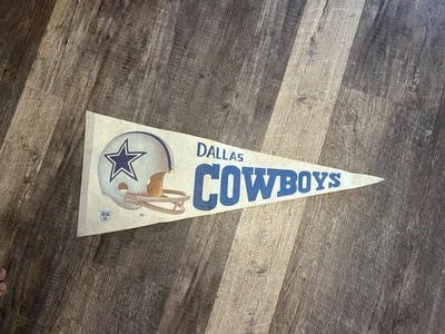 Vintage Dallas Cowboys NFL Felt Pennant Blue Star Helmet Football Memorabilia - Image 1 of 4