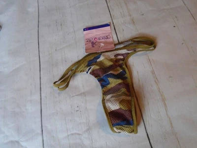 NWT Camo Mesh Sheer Double String Vintage Women's Thong Panties S 5 - Image 1 of 4