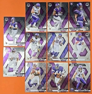 🟡🟣⚪️ 2025 MOSAIC MINNESOTA VIKINGS COMPLETE BASE TEAM SET (11 CARD LOT) ⚪️🟣🟡 - Picture 1 of 12