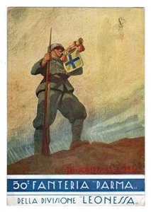 SILANDRO 50 FANTERIA PARMA DIVISIONE LEONESSA VIAGGIATA 1937 - Picture 1 of 2