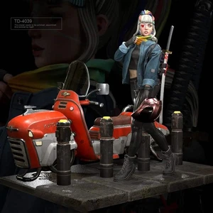 1/24 75mm Resin Cyberpunk Model Kit Beautiful Girl Rebel TD-4039 Unpainted - Picture 1 of 6