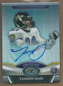 2011 Topps Platinum Rookie Autographs #28 Tandon Doss /1725 Auto FB - Picture 1 of 1