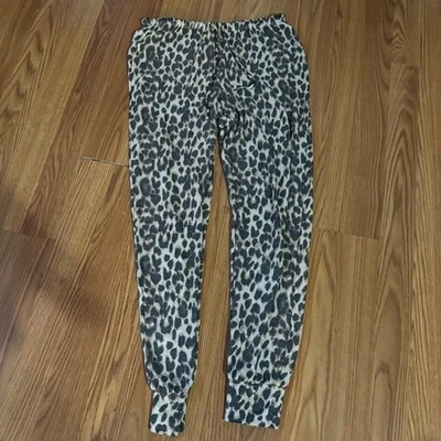 Victoria Secret Leopard Print Joggers Size Xs Animal Y2k Cozy Loungewear - Image 1 of 4
