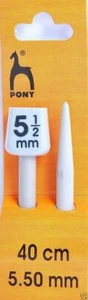 Pony klassische Strickstifte einseitig 40 cm x 5,5 mm - Bild 1 von 1