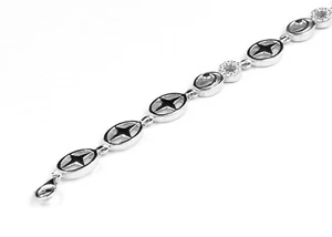 Handcrafted 925 Sterling Silver Zircon Gemstone Star Design Bracelet - Picture 1 of 13
