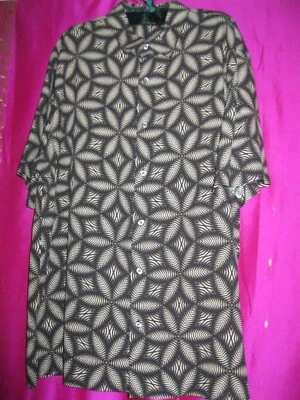 AXIS LA, MEN'S SILK SHIRT, SZ. XL/XXL, BALCK & WHITE PRINT, S/S - Image 1 of 4