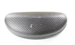 Nike Black Metal Snap Closure Sunglasses Eyeglass Case w/ Silver Swoosh - Picture 1 of 3