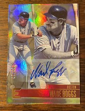 WADE BOGGS 2023 PANINI CHRONICLES ESSENTIALS AUTO GOLD 02/10 #13 (CHECK PICS)