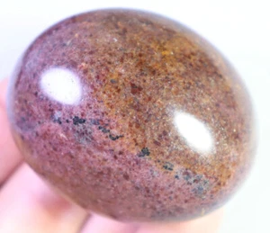163g Natural Almandine Wine Red Garnet Quartz Crystal Palm Stone Reiki Healing - Imagen 1 de 12