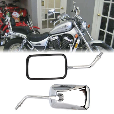 For Suzuki Intruder 800 1400 1800 Rectangle Chrome Motorcycle Rear View Mirrors Foto 1 de 4