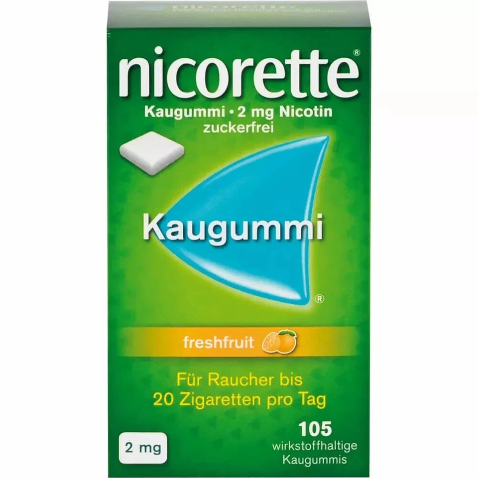 KOHLPHARMA GMBH NICORETTE 2 mg freshfruit Kaugummi 105 St PZN 13754025