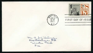 USA, SCOTT # C63, WITH ADDRESS FDC COVER OF AIRMAIL STATUE OF LIBERTY YEAR 1961 - Picture 1 of 1