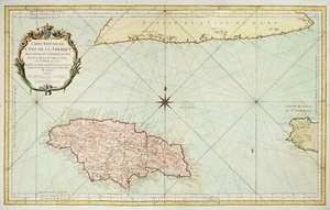 Mapa antiguo "Carte Reduite de L'Isle de La Jamaique" (Cuba-Jamaica) Bellin, 1753 - Imagen 1 de 5