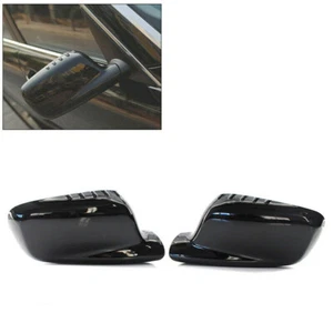 For BMW E46 E65 E66 330Ci 745i 750i 750Li 760i Gloss Black Mirror Cover Cap Case - Picture 1 of 6