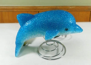 Vintage Blue Dolphin Glow Table Desk Lamp - Picture 1 of 6