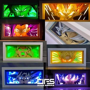 DRAGONBALL Z GOKU Light Box Manga night Light Frame Decor Lamp gift multi colour - Picture 1 of 38