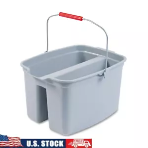 19 Quart Double Utility Pail Heavy Duty Cleaning Bucket Molded Pour Spout New - Picture 1 of 6