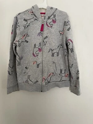 Cat & Jack Niños Niñas Colorido Unicornio Acogedora Cremallera Completa Sudadera con Capucha Gris Jaspeado M 7/8 Foto 1 de 4