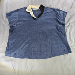 Jamie Sadock Polo Womens Large New Wave 80s Retro Futuristic Artsy Golf Top Y2K - Picture 1 of 10