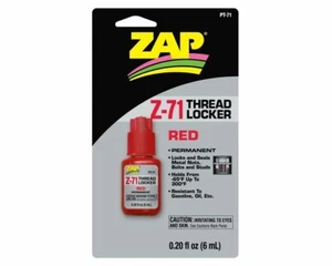ZAP Schraubensicherungslack fest Z-71 Red 6ml .2 fl oz. ZPT71  - Bild 1 von 2