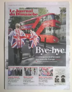 LE JOURNAL DU DIMANCHE N°3624 du 26/06/2016 - BREXIT le jour d'après / EURO 2016 - Foto 1 di 12