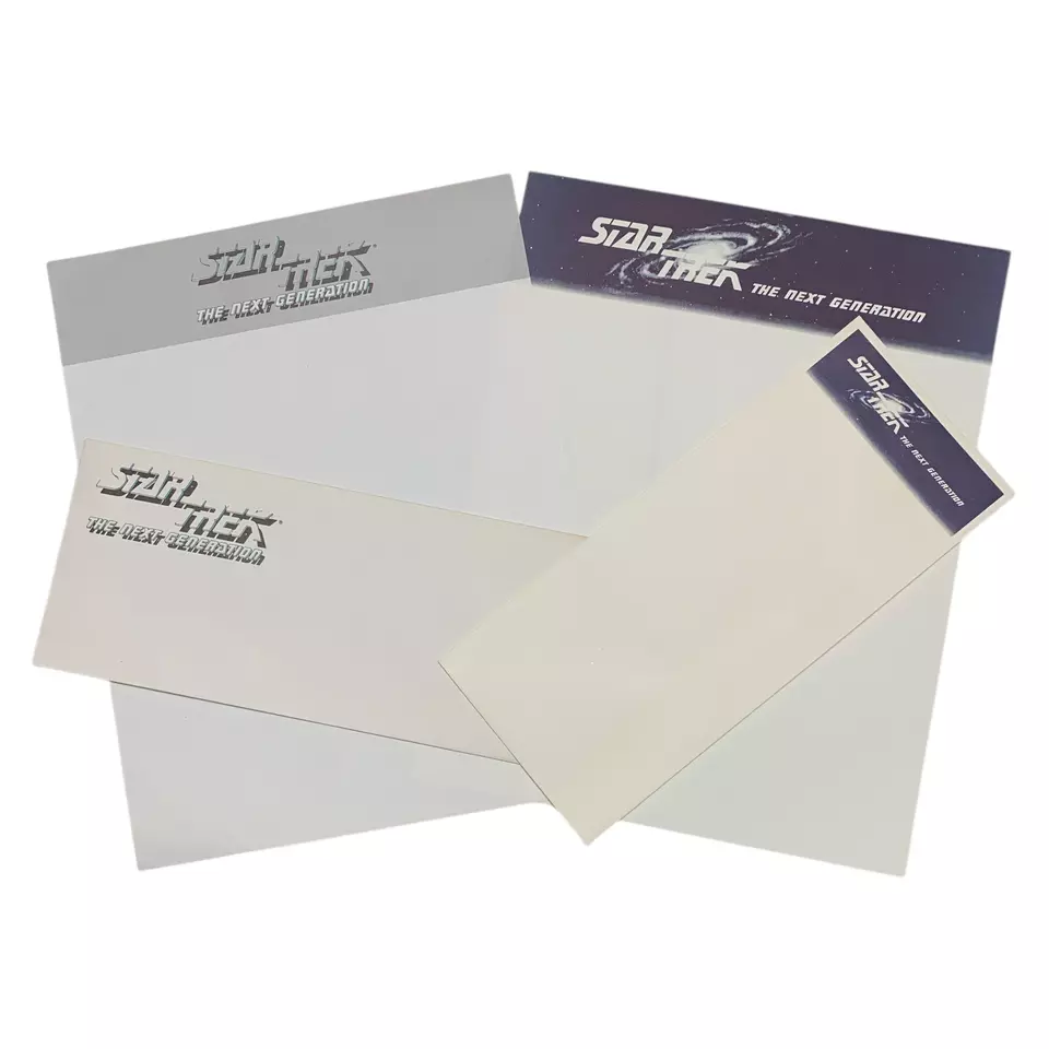 PARAMOUNT TAR TREK Next Generation original Letterhead Stationery Set from Roddenberry