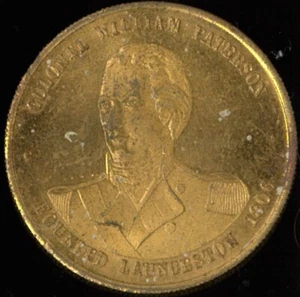 1960 Launceston Founder Coln William Paterson STOKES MELB 32mm Bronze Medallion - Picture 1 of 2