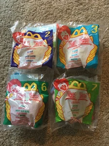 1999 4er Set: WINNIE the POOH Clips McDonalds Happy Meal Spielzeug VERSIEGELT 2 3 6 7  - Bild 1 von 2