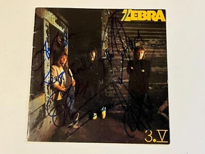 Signed 3.V by Zebra CD Insert Album Orig. Autographed by ALL Hard Rock Legends - Picture 1 of 2