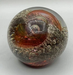 JON SAWYER ART GLASS PAPERWEIGHT 1997 - Picture 1 of 5