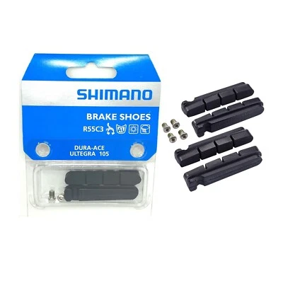 SHIMANO R55C3 BRAKE PADS BIKE BR-7900 DURA ACE ULTEGRA 105 INSERTS SHOES BLOCKS - Image 1 of 3