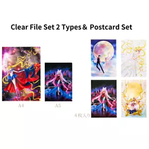 Sailor Moon Museum Exhibition 2024 Clear File Set 2 Types& Postcard Set - Picture 1 of 3