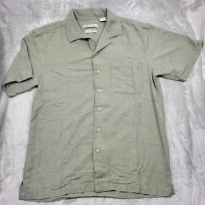 Batik Bay Mens S 100% washable SILK Shirt Hawaiian Style Palm Trees Beach Tropic - Picture 1 of 7