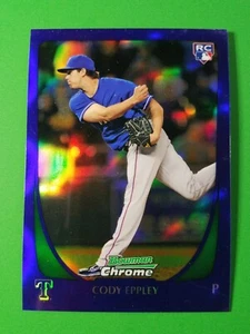 2011 BOWMAN CHROME DRAFT REFRACTOR #33 CODY EPPLEY RC TEXAS RANGERS ROOKIE - Foto 1 di 2
