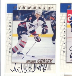 1997/98 Pinnacle Be A Player Michal Grosek AUTO Regular version - Picture 1 of 2