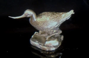 SOLID STERLING SILVER MINIATURE ART SCULPTURE OF AN AVOCET BY PAUL EATON 1988 - Picture 1 of 12