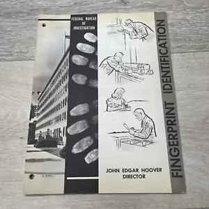 J EDGAR HOOVER 1969 FBI guía de identificación de huellas dactilares identificación de policía ilustrada - Imagen 1 de 13