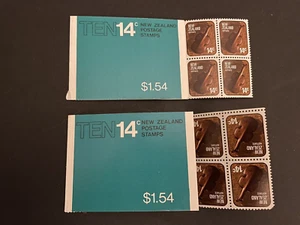 New Zealand: 1980 14c Artefact 2 x $1.54c Booklet, SB34 left and right - Picture 1 of 1